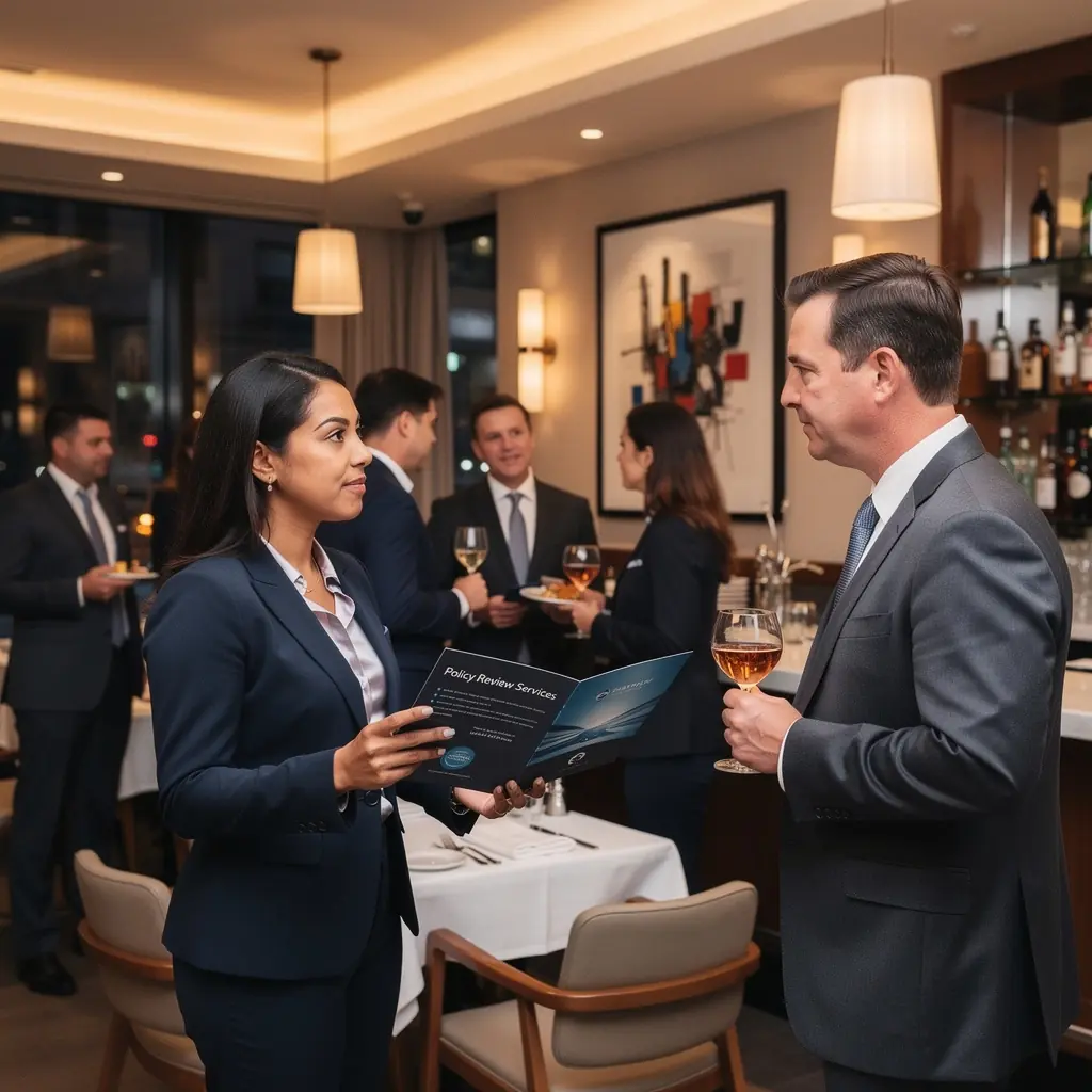 Kobieta przeglądająca warunki polisy ubezpieczeniowej na komputerze.