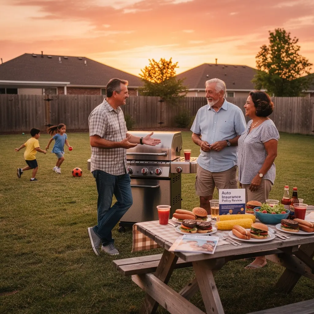 Pracownik analizujący dokumenty polisy ubezpieczeniowej w biurze.