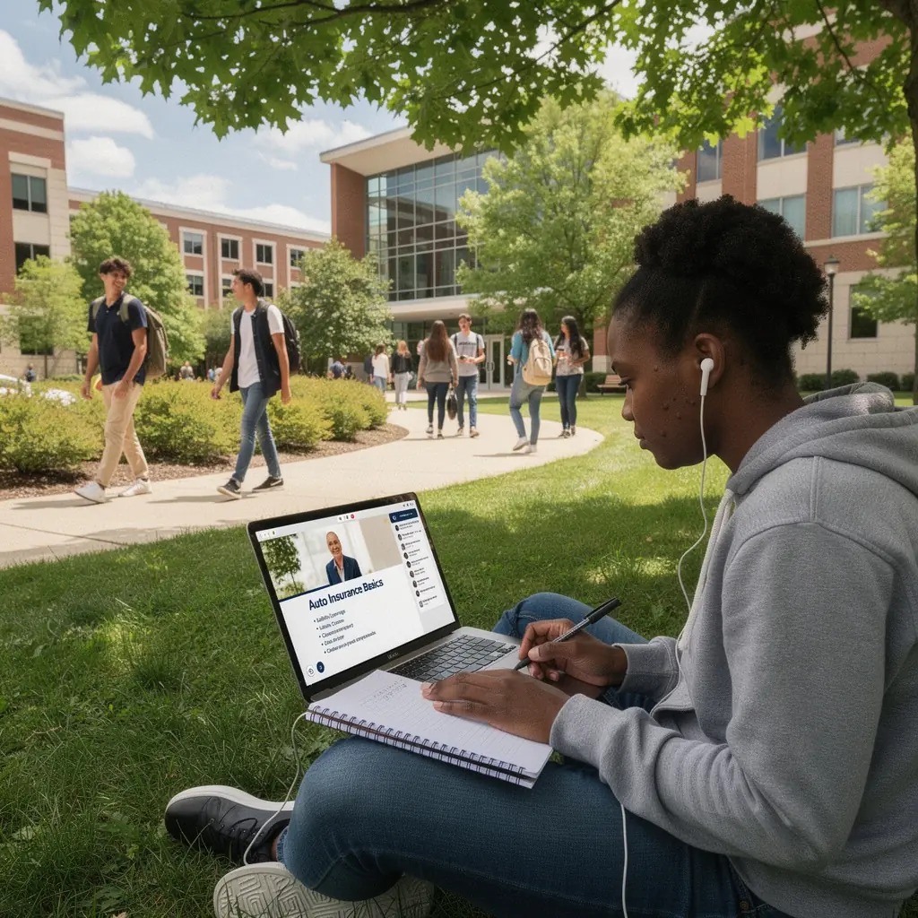 Pracownik analizujący dokumenty ubezpieczeniowe w biurze.